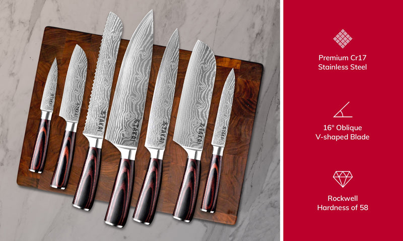 Load image into Gallery viewer, Autograph 7-Piece Knife Set with Koji Knife Holder