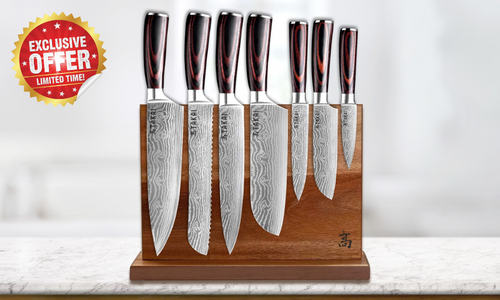 Autograph 7-Piece Knife Set with Takumi Knife Holder